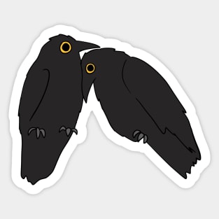 Cartoon Crows Sticker